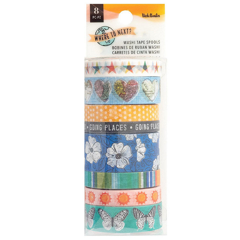 8 Roll Set of Where To Next Washi Tape