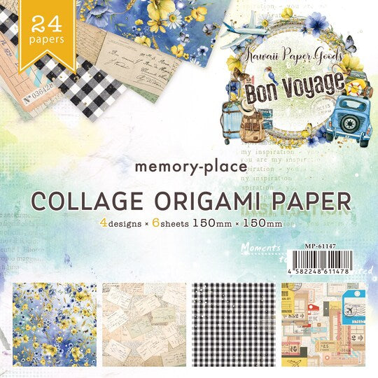 Memory-Place Collage Origami Paper Bon Voyage