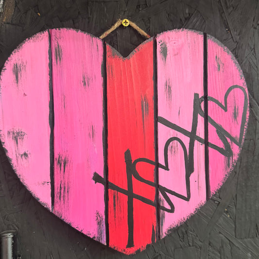 Rustic Wood Heart “XOXO” Hanger Paint Class