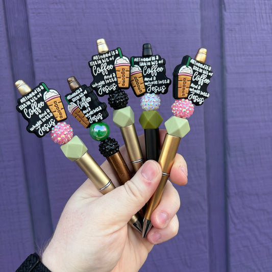 Coffee + A Whole Lot Of Jesus Beaded Pen