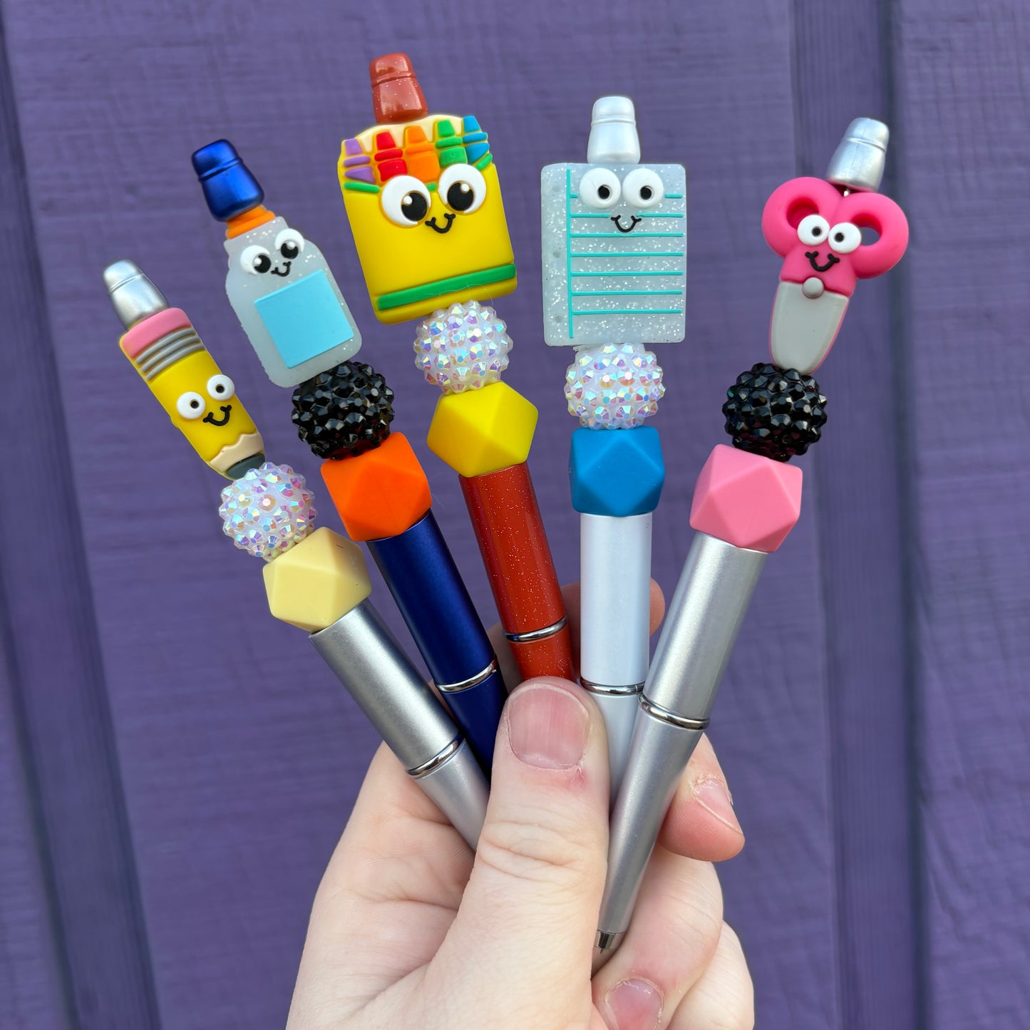 School Supplies Beaded Pen