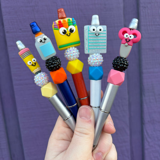 School Supplies Beaded Pen