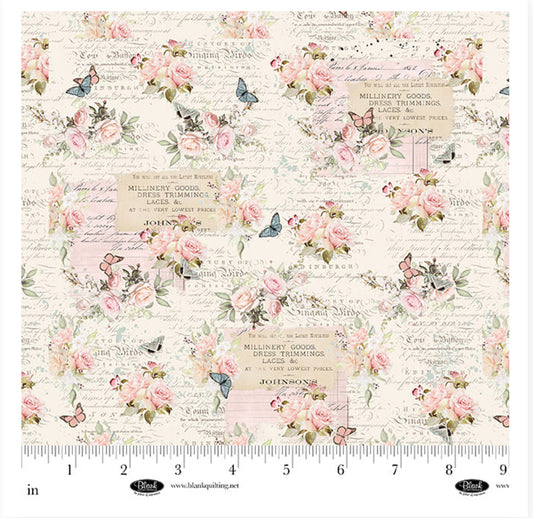 4298-41 Ecru • Parisian Snippets
Frank Garcia • Roses with Text