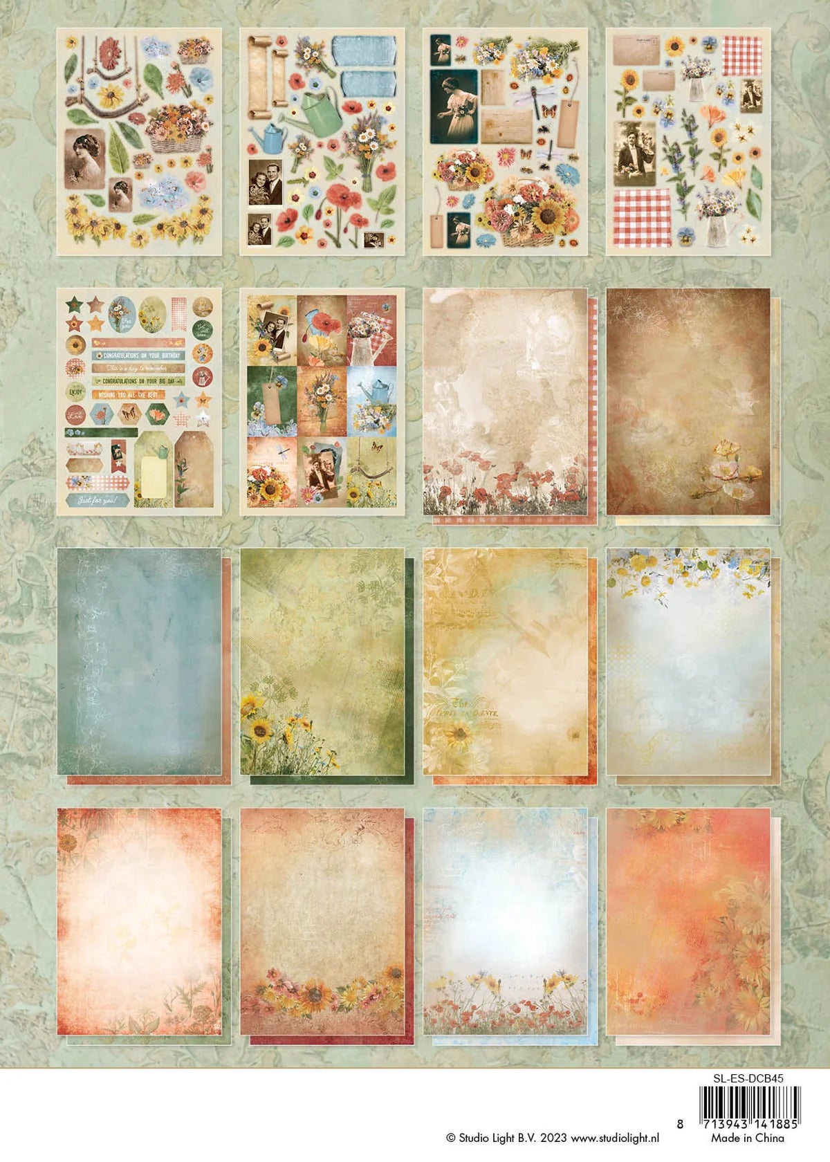 SL DIY Block Aged Wildflowers Essentials