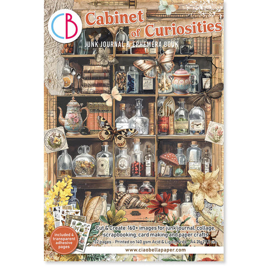 Cabinet Of Curiosities Junk Journal & Ephemera Book A4 32/Pk