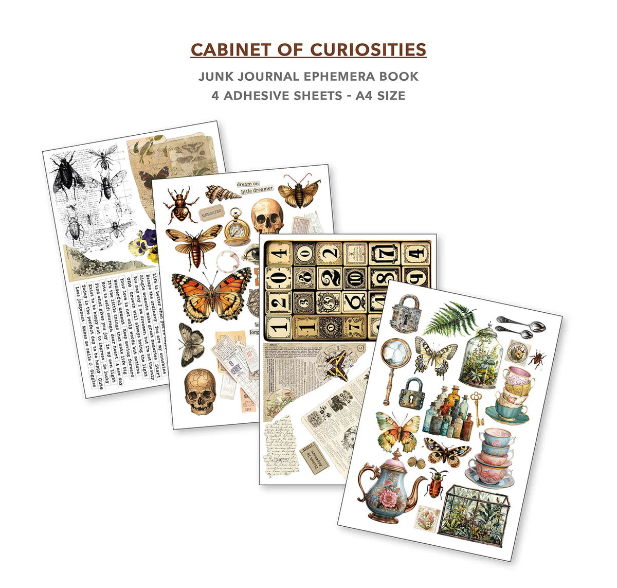 Cabinet Of Curiosities Junk Journal & Ephemera Book A4 32/Pk