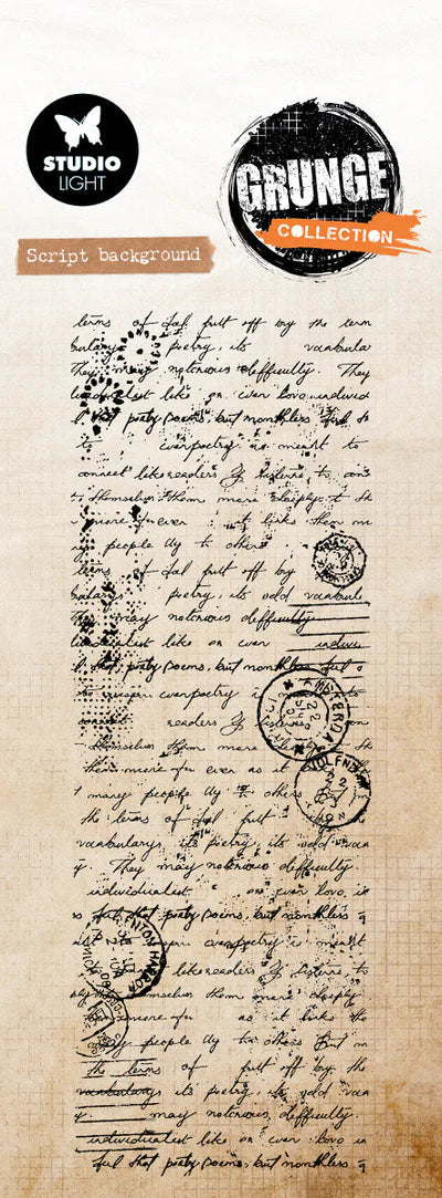 SL Clear Stamp Script Background Grunge Collection