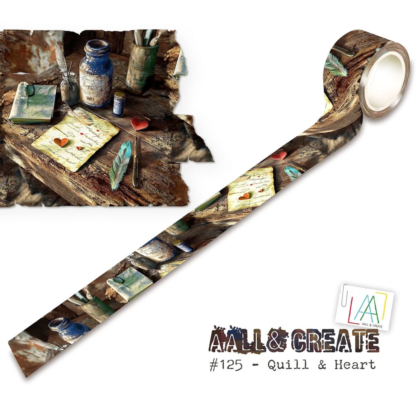 AALL & Create Quill and Heart Layer It Up Washi Tape 125