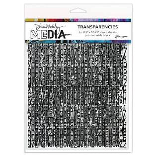 Dina Wakley Media Transparencies - Typography Set 2