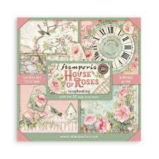 Stamperia House Of Roses Collection - 12" x 12" Maxi Paper Pad