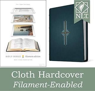 Tyndale NLT Filament Bible (Hardcover Cloth, Midnight Blue): Premium Bible with Access to Filament Bible App, Mobile Access to Study Notes, Devotionals, Video and More