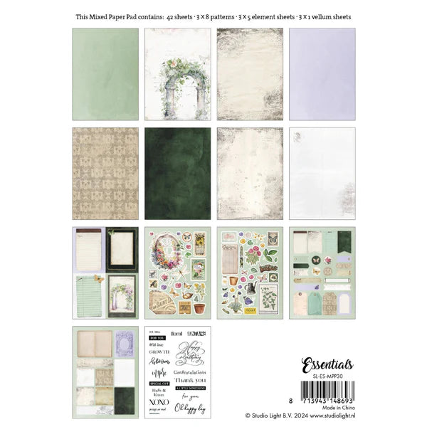 Vintage Spring Mixed Paper Pad | Essentials Collection