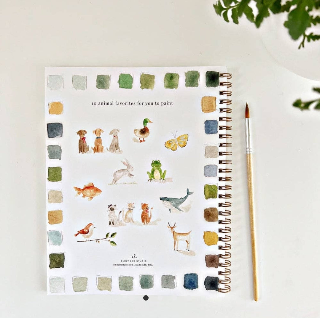 Animals Watercolor Workbook • Emily Lex Studio