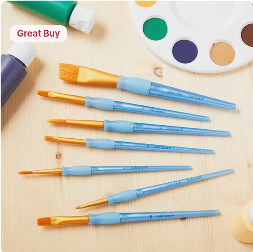 Golden Taklon Angular Variety Brush Set by Craft Smart®