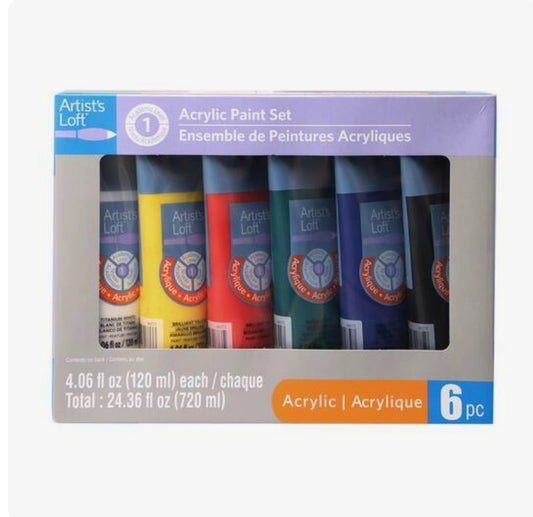 6 ct. Acrylic Paint Starter Set by Artist's Loft