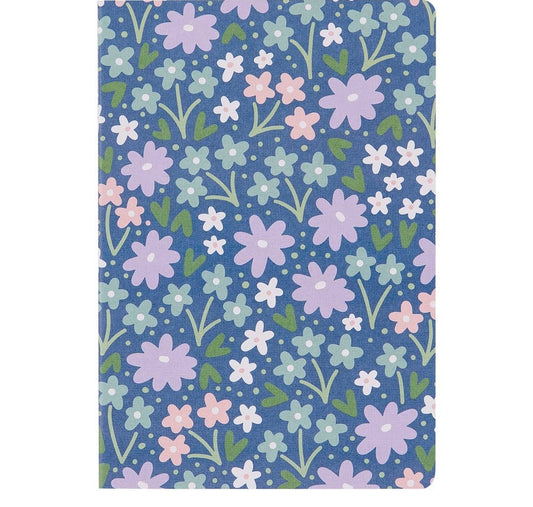 Blue Floral Dot Grid Journal • Pippi Post