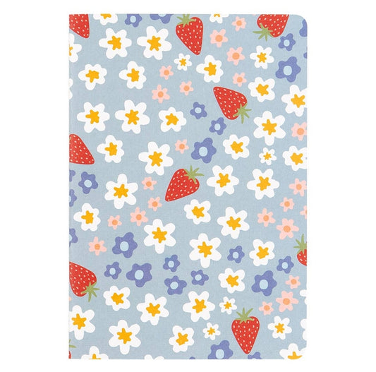 Strawberry & Daisy Dot Grid Journal • Pippi Post