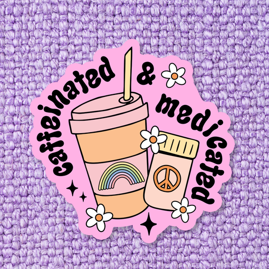 Coffee Mental Health Waterproof Vinyl Sticker