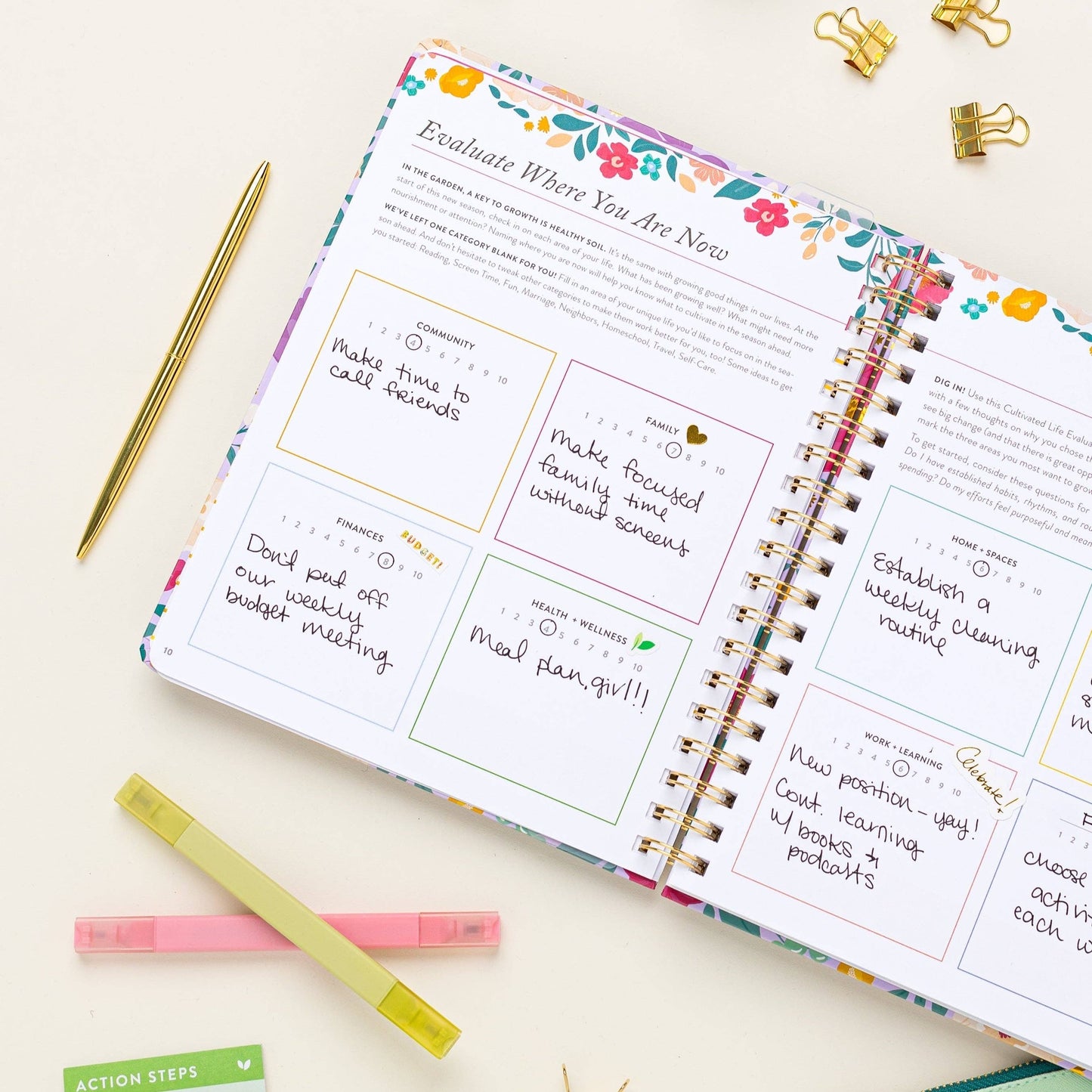 Fresh Start Weekly Goal Planner | Aloe