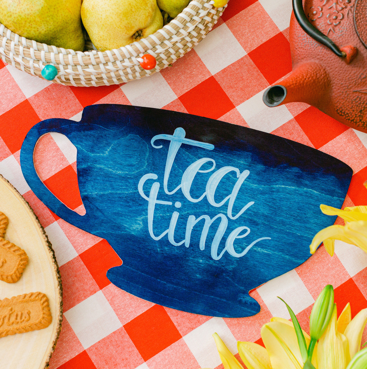 12" Wood Tea Cup Cutout