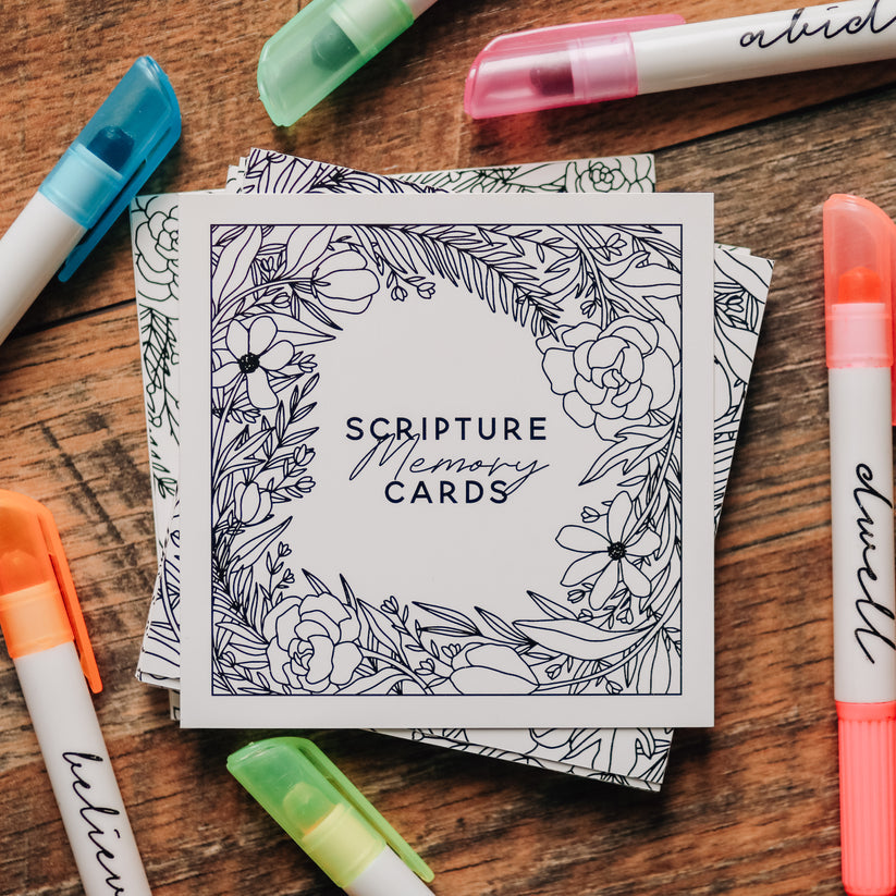 Coloring Scripture Memory Cards