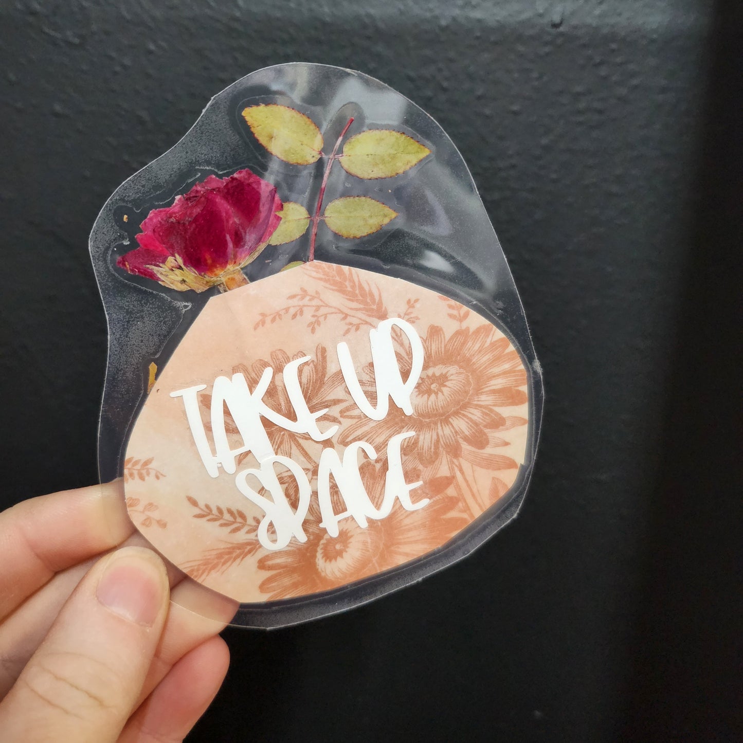 Take Up Space Rose Round Vase Bookmark