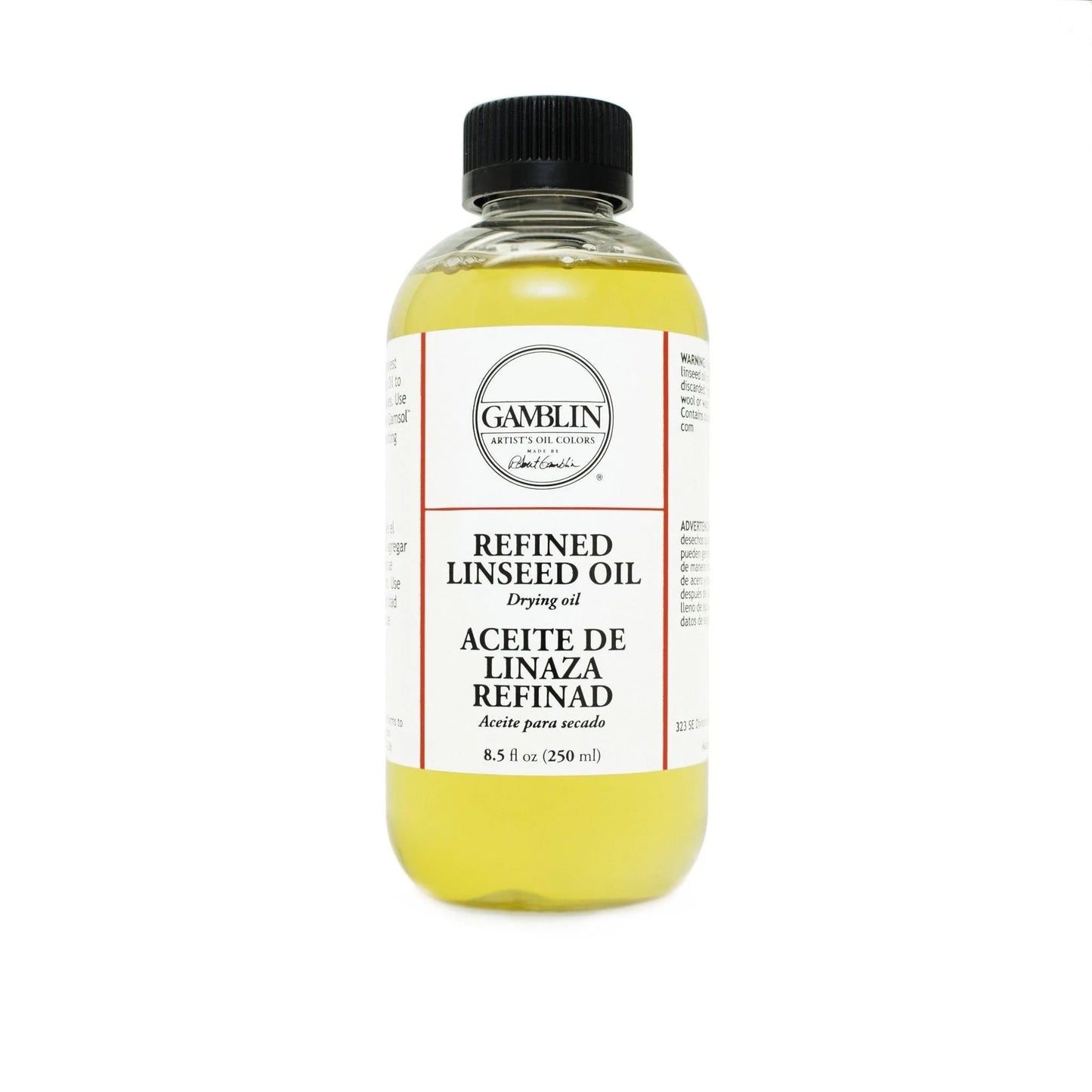 Gamblin Refined Linseed Oil • 2oz