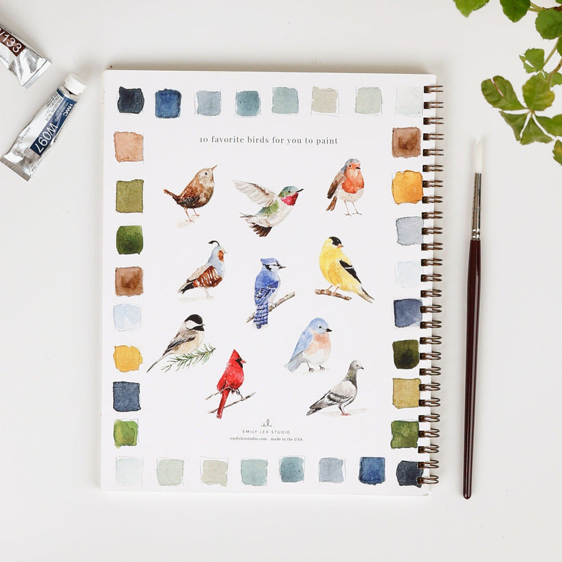 Emily Lex Birds Watercolor Workbook