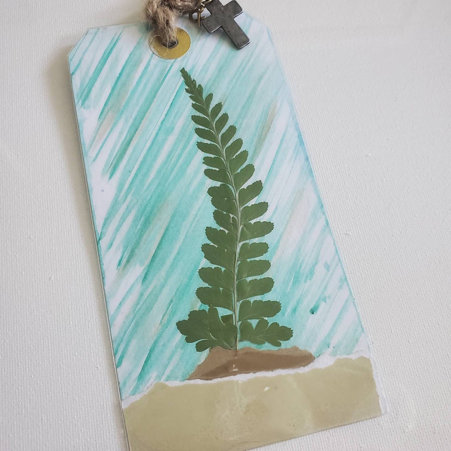 Custom Handmade Scripture Watercolor & Pressed Flower or Foliage Bookmark