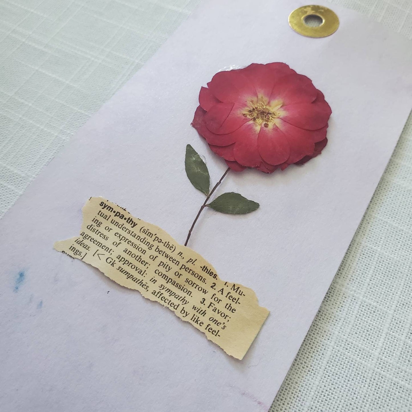 Custom Handmade Scripture Watercolor & Pressed Flower or Foliage Bookmark