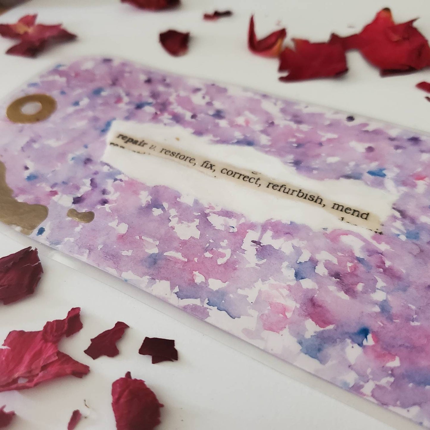 Custom Handmade Scripture Watercolor & Pressed Flower or Foliage Bookmark