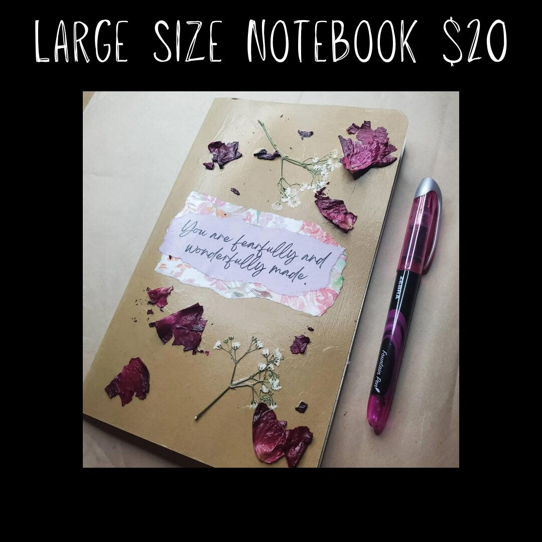 Custom Personalized Pressed Flower Scripture Journal Let Love Be My Motive Studio
