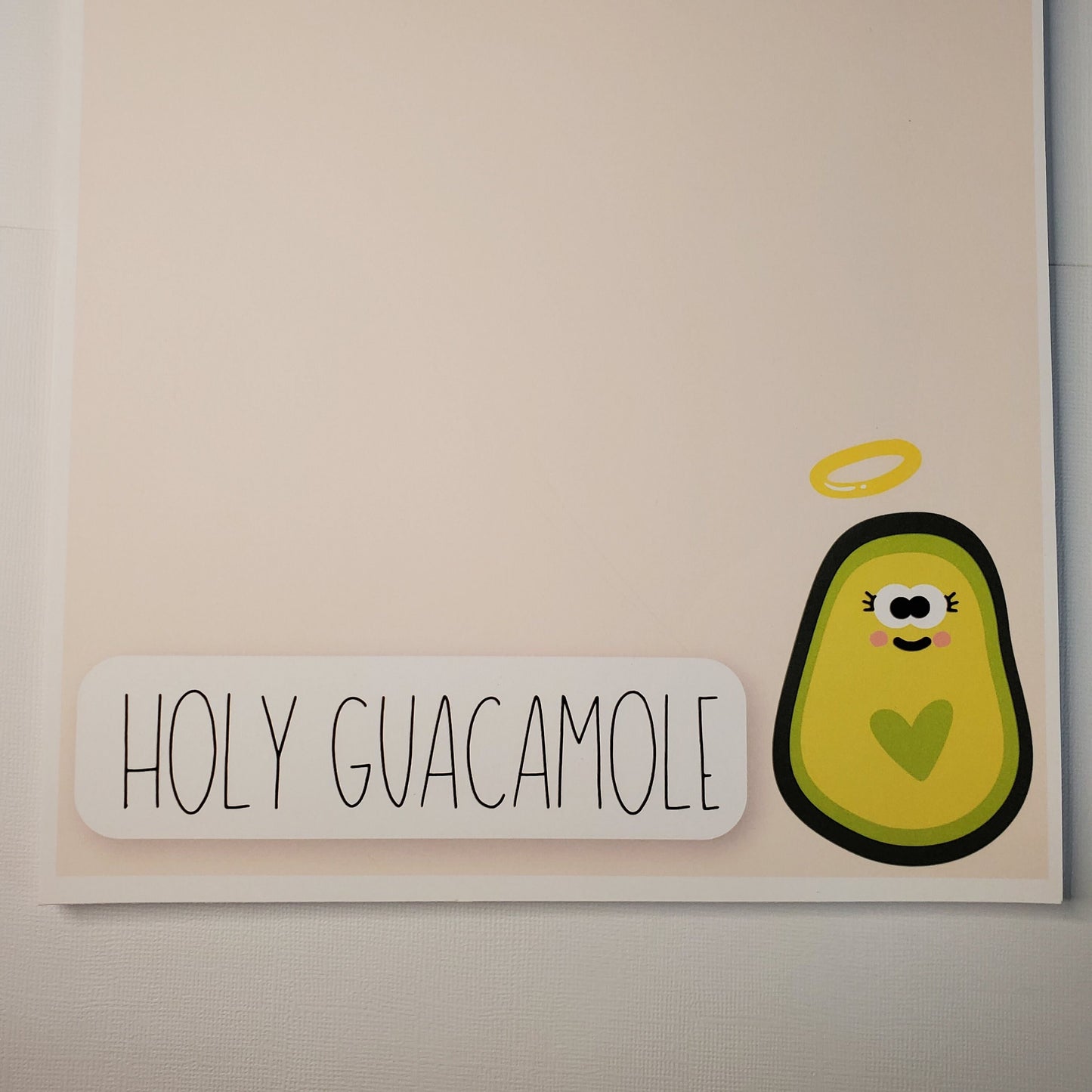 Holy Guacamole Christian Avocado Pun Notepad 20 Page Stationery 8.5 x 11 IN Heavy Duty   Let Love Be My Motive Studio