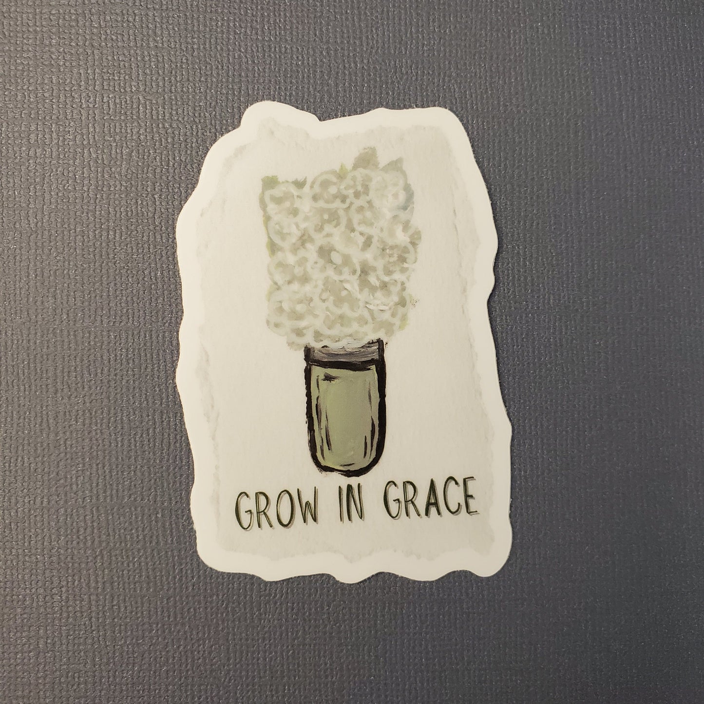 Grow In Grace Flower Vase Christian Waterproof Water Bottle Stationery 2 Peter 3 18 Sticker Let Love Be My Motive Studio