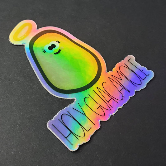 Holy Guacamole Holographic Sticker