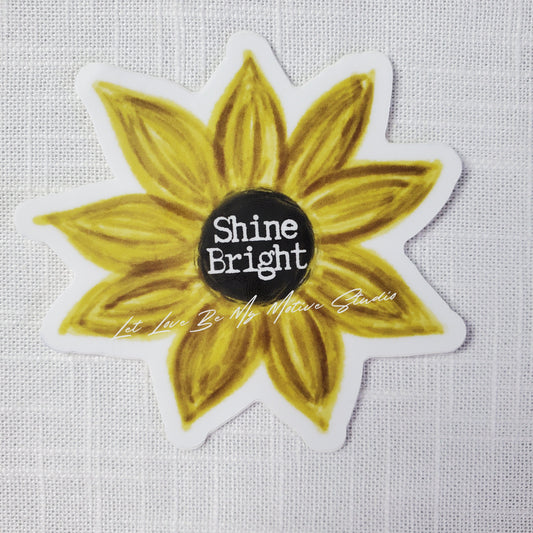 Shine Bright Not Meant To Be Hidden Sunflower Vinyl Sticker Matthew 5 14 15 16