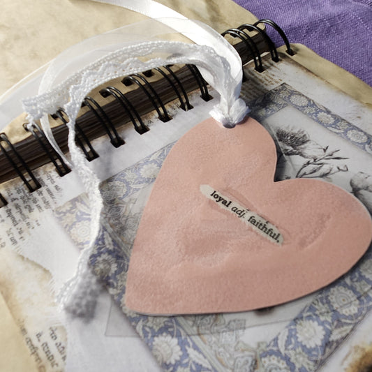 Loyal Heart Shaped Bookmark, Faithful Heart Bookmark, Flower Heart Bookmark, Book Lover Bookmark