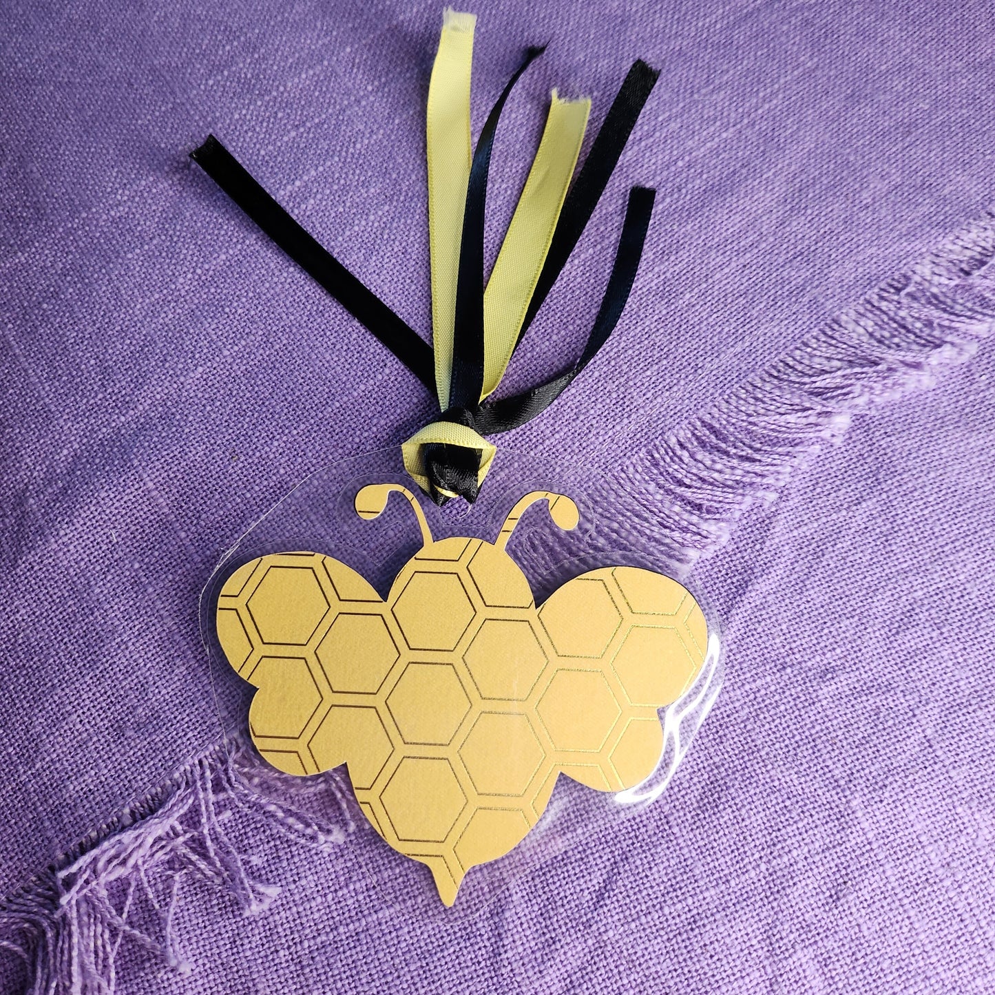 Believer Bookmark, Honeycomb Bumble Bee Bookmark, Bee Lover Gift