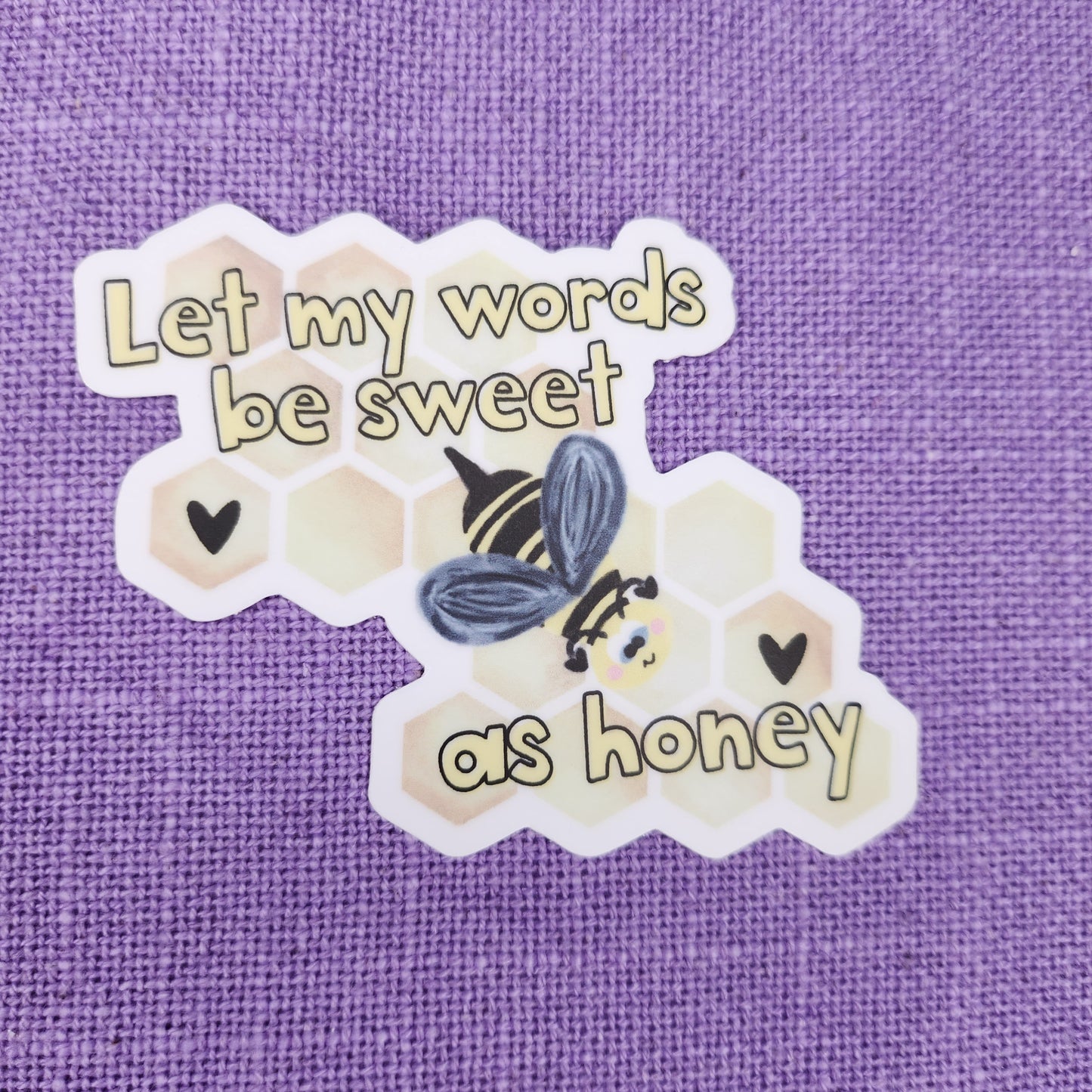 Words Sweet As Honey Bee Sticker, Proverb 16 24 Sticker, Christian Bee Sticker