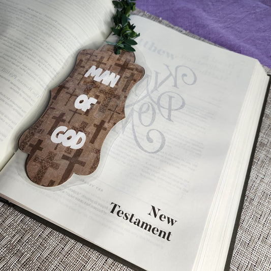 Man Of God Bookmark, Christian Man Gift,